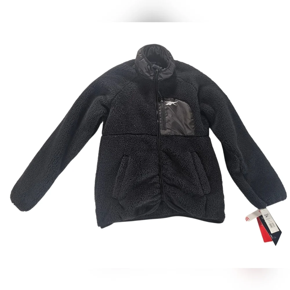 NWT Reebok Women's Black Sherpa Fleece size Large super soft
